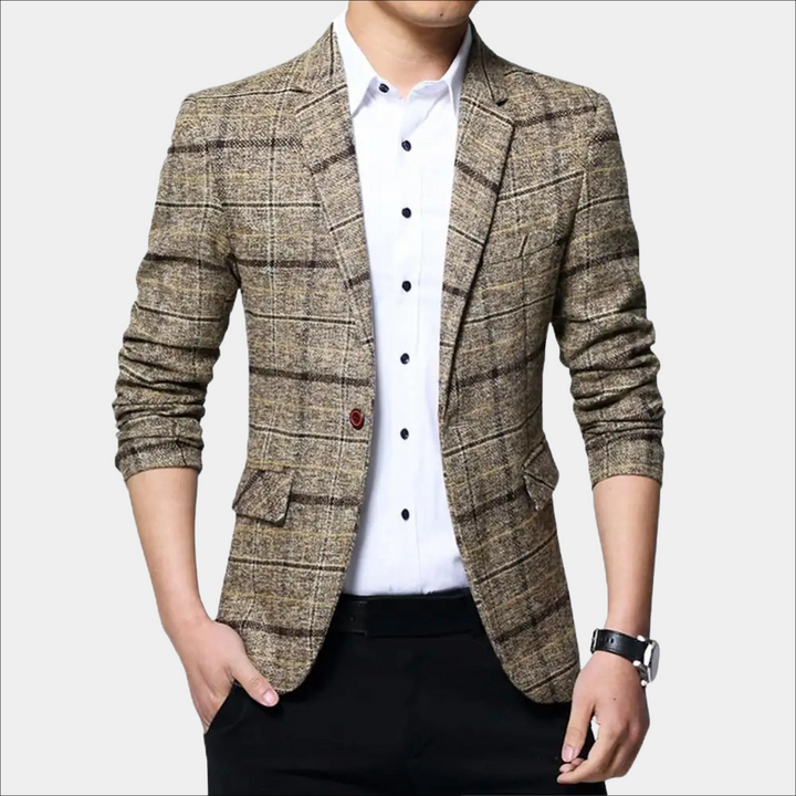Balder - Blazer casual a cuadros para hombre