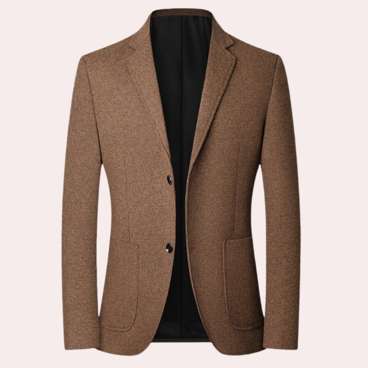 Mimir - Męska marynarka w kratę w stylu retro formalnym