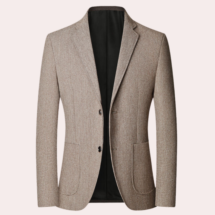 Mimir - Męska marynarka w kratę w stylu retro formalnym