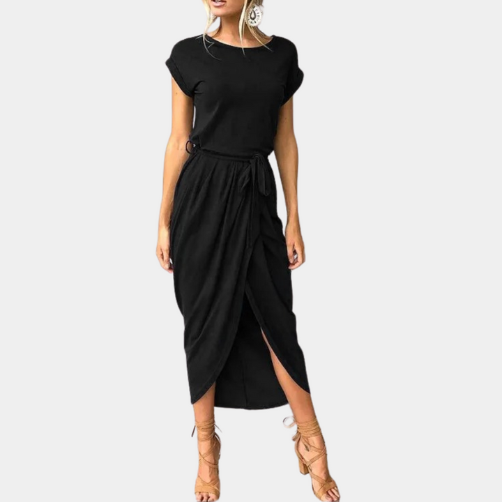 Augustine - Abito casual elegante a maniche corte da donna