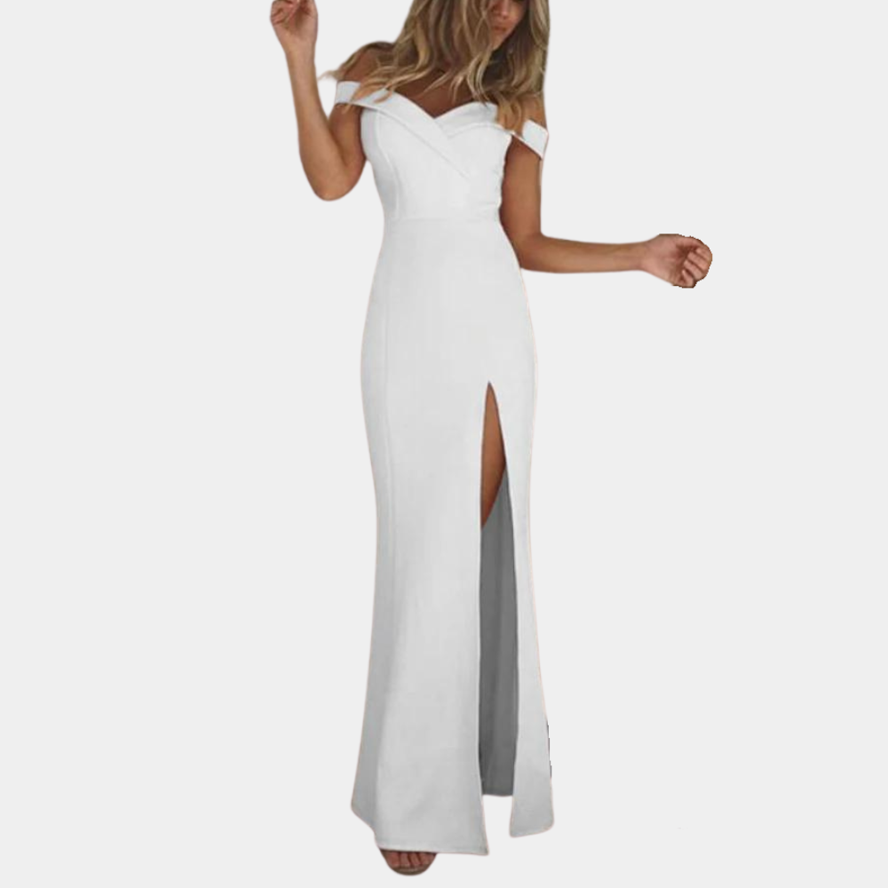 Elena - Robe décolletée élégante pour la femme moderne