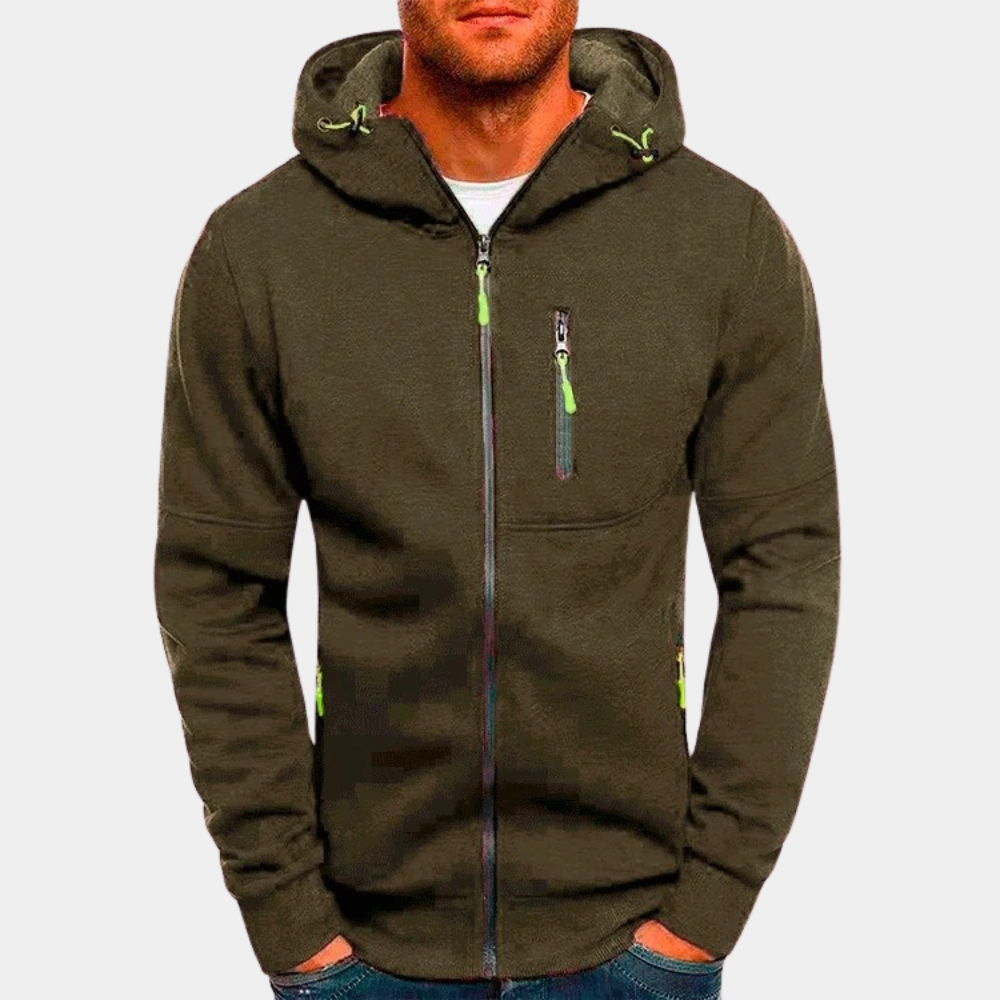 JACKS - Felpa con cappuccio e zip da uomo