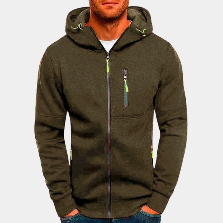 JACKS - Felpa con cappuccio e zip da uomo