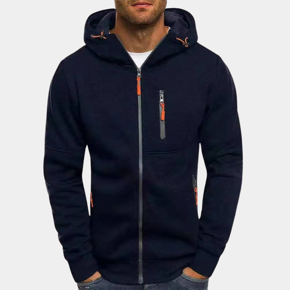 JACKS - Felpa con cappuccio e zip da uomo
