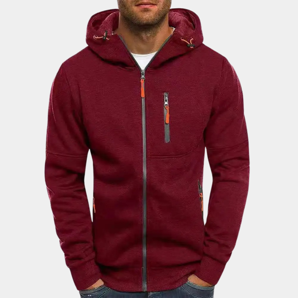 JACKS - Felpa con cappuccio e zip da uomo