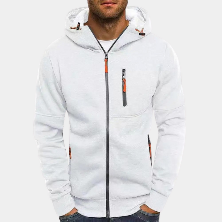 JACKS - Felpa con cappuccio e zip da uomo