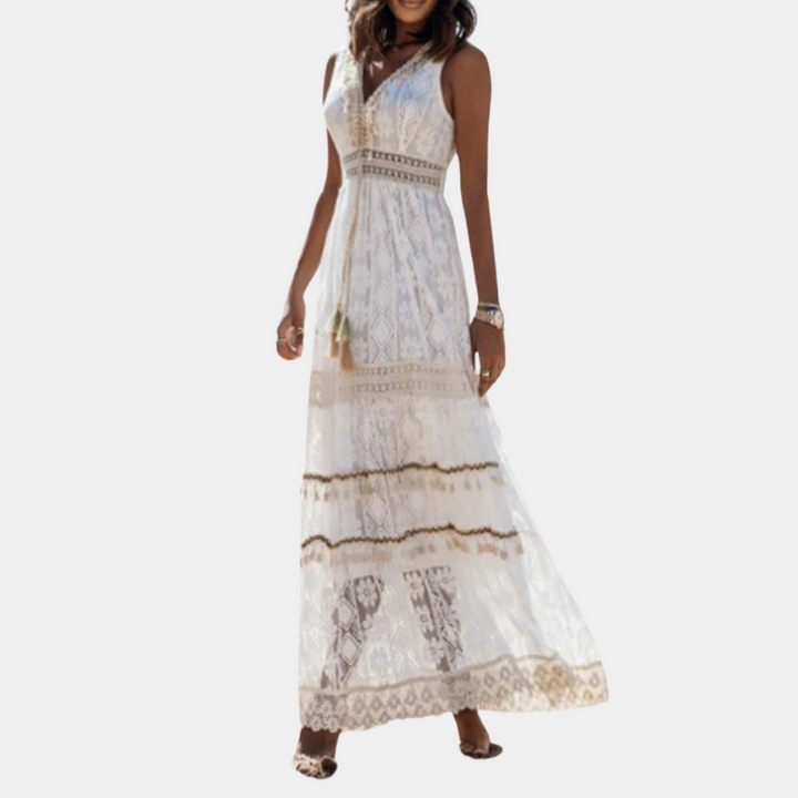 Amandine - Chic Bohemian Long Dress for Women with Simple Elegance