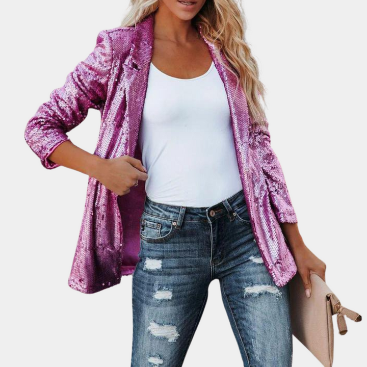 Ines - Blazer élégant à paillettes pour dames