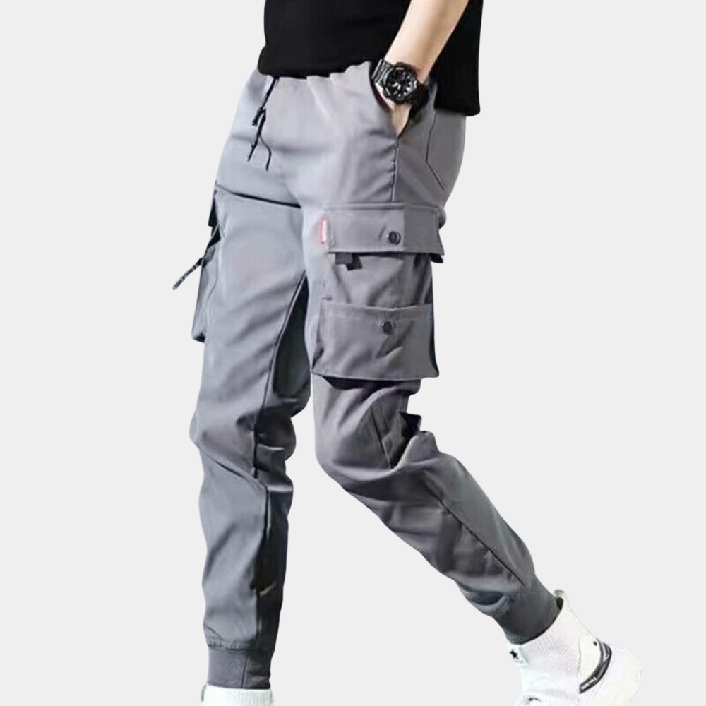 Benvolio - Pantaloni cargo eleganți pentru bărbați cu buzunare cu clapetă practice
