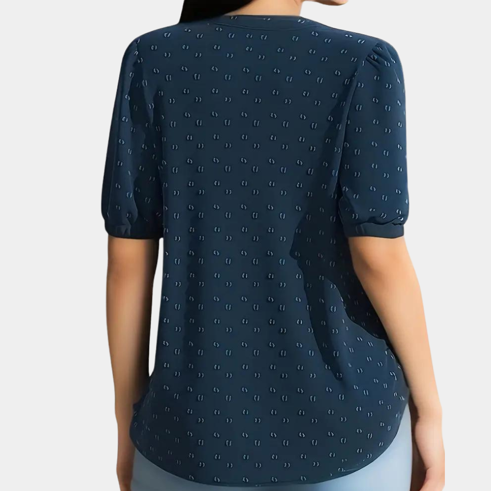 Isabetta - Elegant V-Neck Blouse for Women for a Sophisticated Look