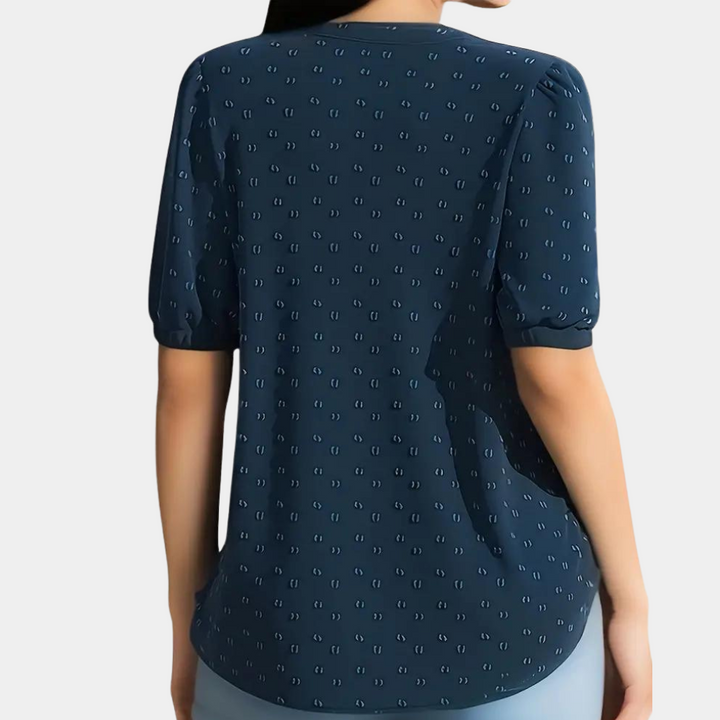 Isabetta - Elegant V-Neck Blouse for Women for a Sophisticated Look