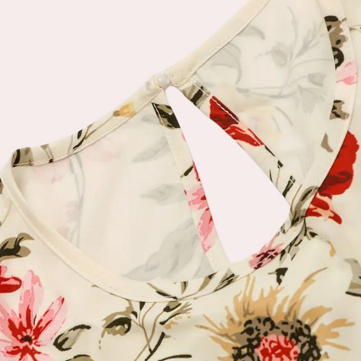 Vestido largo elegante con flores para mujeres