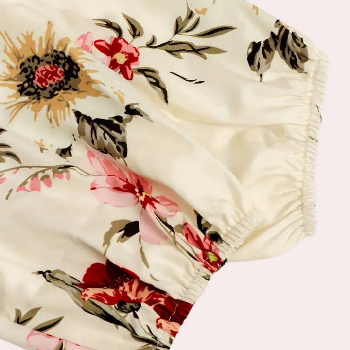 Vestido largo elegante con flores para mujeres