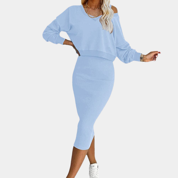 Elegantní pletené šaty pro ženy pro elegantní vzhled