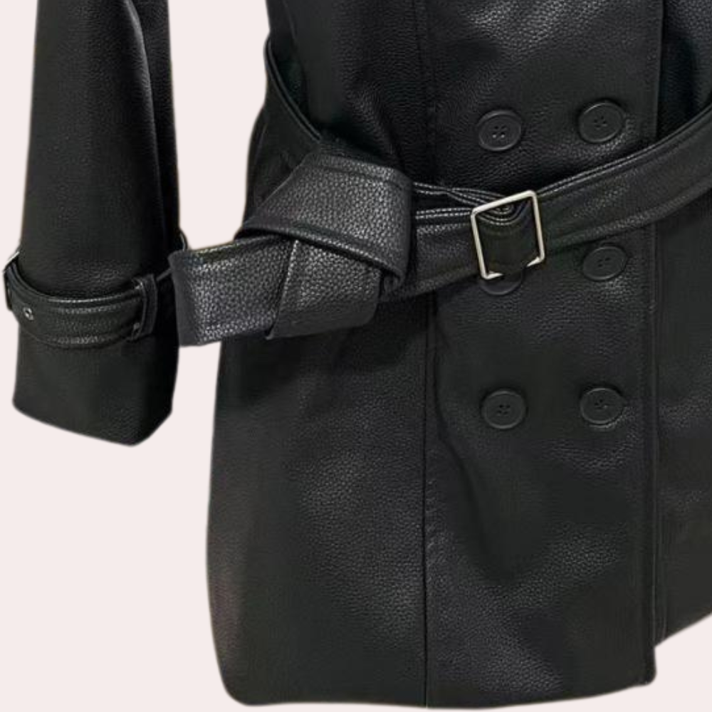 Jachetă de piele pentru femei, elegantă și călduroasă, pentru un confort suprem