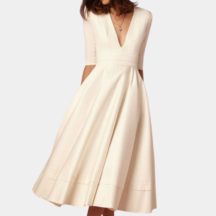 Vestido chic para mujer con un favorecedor escote en V