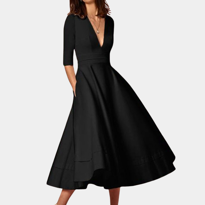 Vestido chic para mujer con un favorecedor escote en V