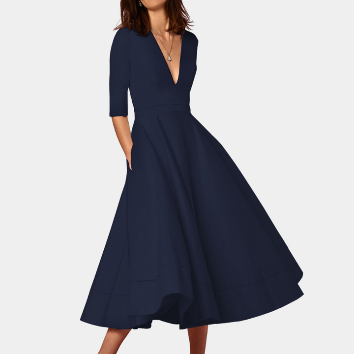 Vestido chic para mujer con un favorecedor escote en V