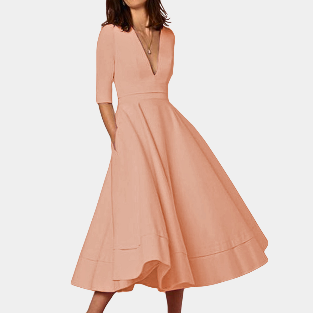 Vestido chic para mujer con un favorecedor escote en V