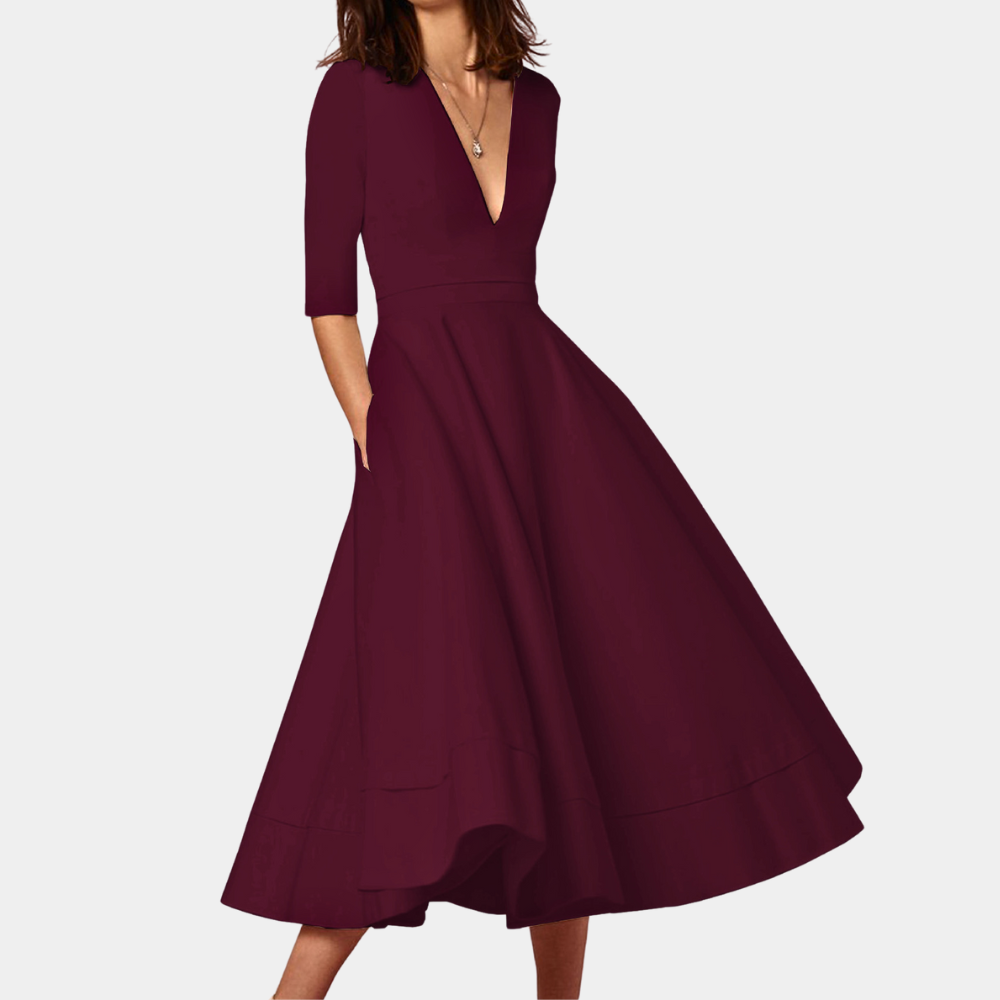 Vestido chic para mujer con un favorecedor escote en V