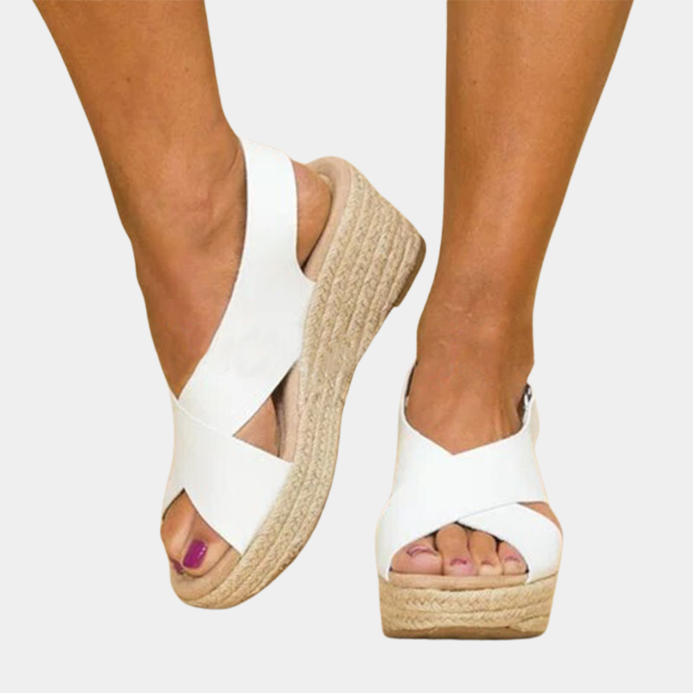 Sandales à semelles compensées pour femmes, élégantes et confortables