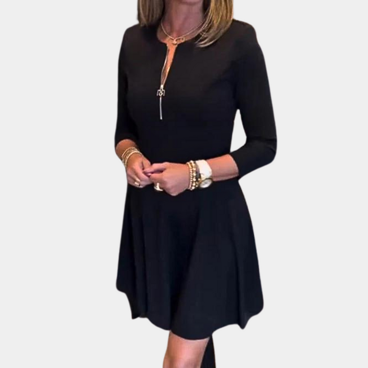 Rochie chic pentru femei cu detalii elegante cu fermoar