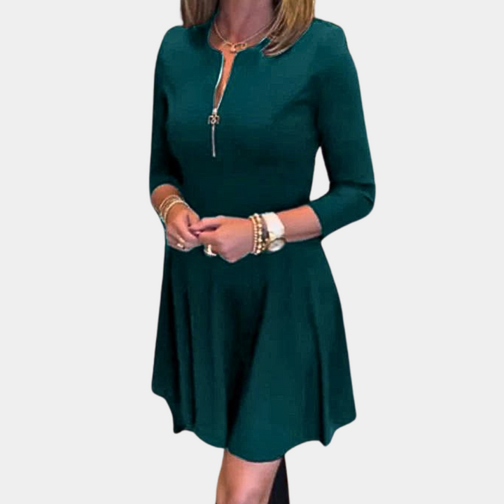 Rochie chic pentru femei cu detalii elegante cu fermoar