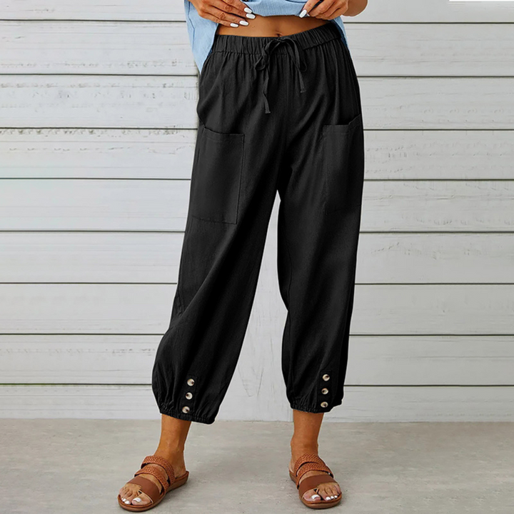 Pantaloni eleganti e comodi da donna con gambe larghe alla moda