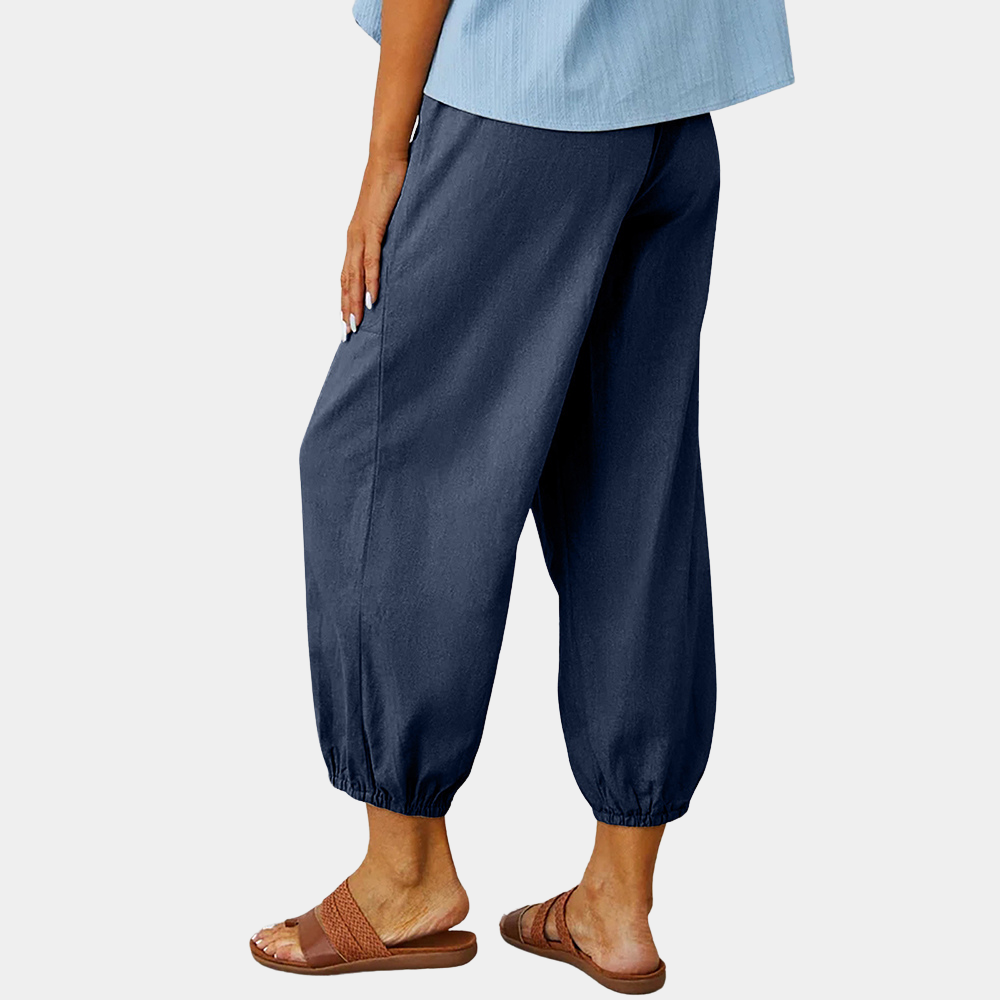 Pantaloni eleganti e comodi da donna con gambe larghe alla moda