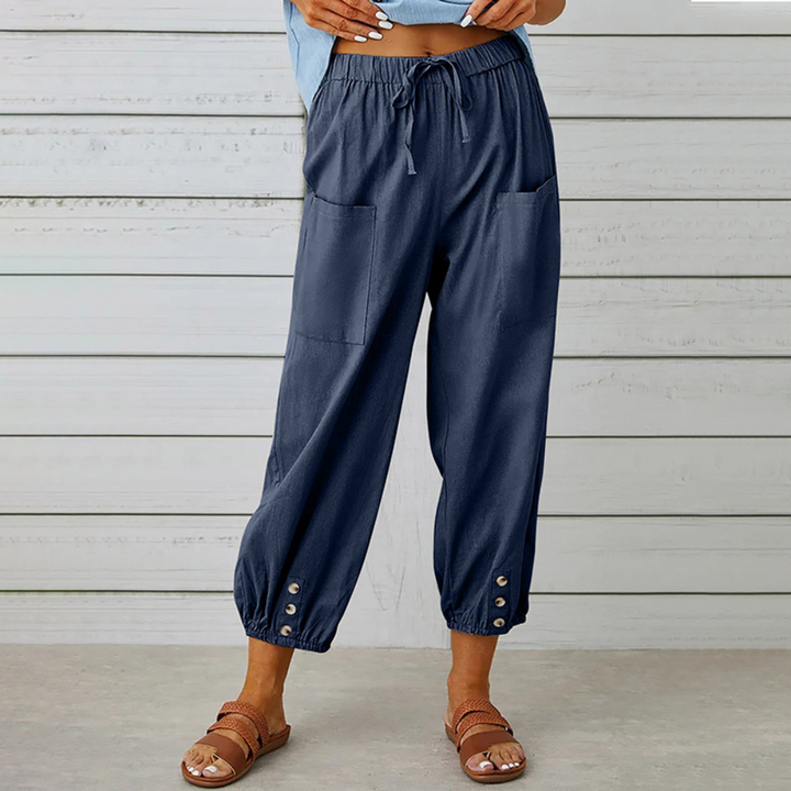 Pantaloni eleganti e comodi da donna con gambe larghe alla moda
