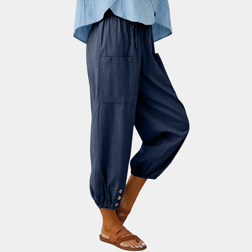 Pantaloni eleganti e comodi da donna con gambe larghe alla moda