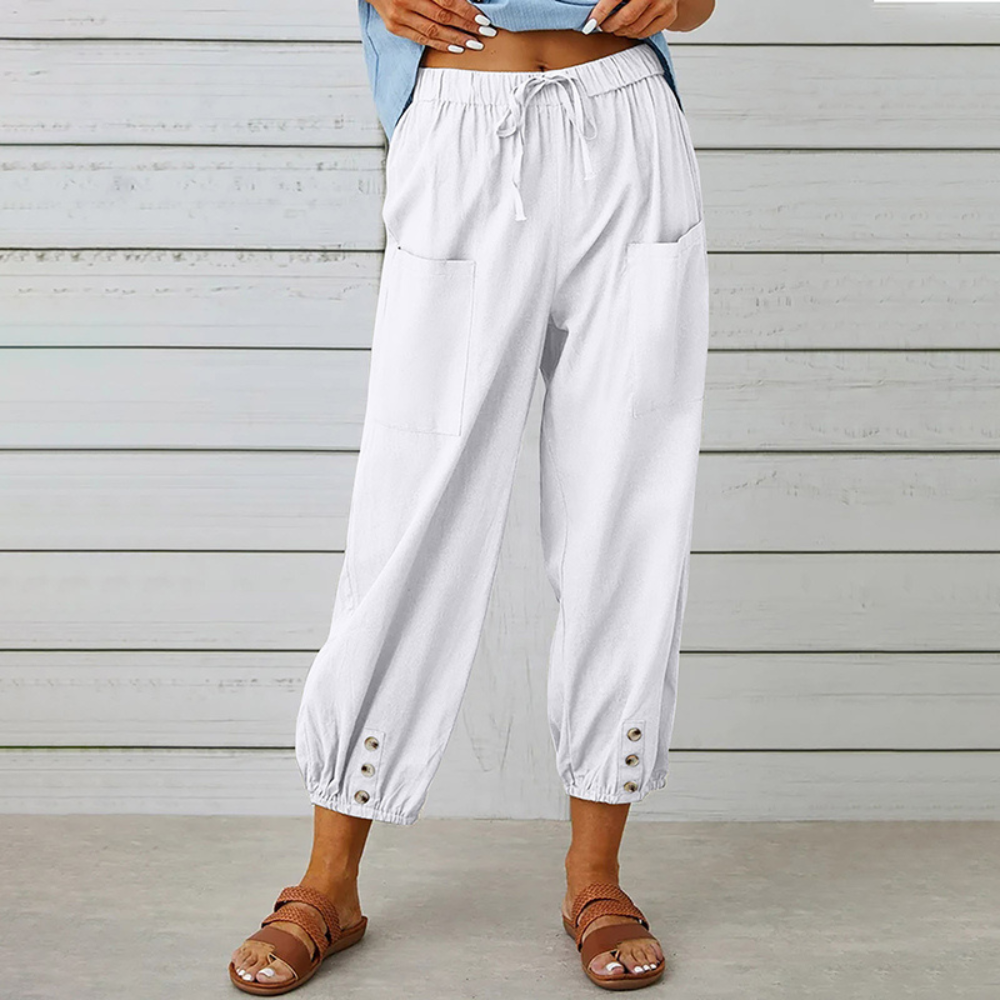 Pantaloni eleganti e comodi da donna con gambe larghe alla moda