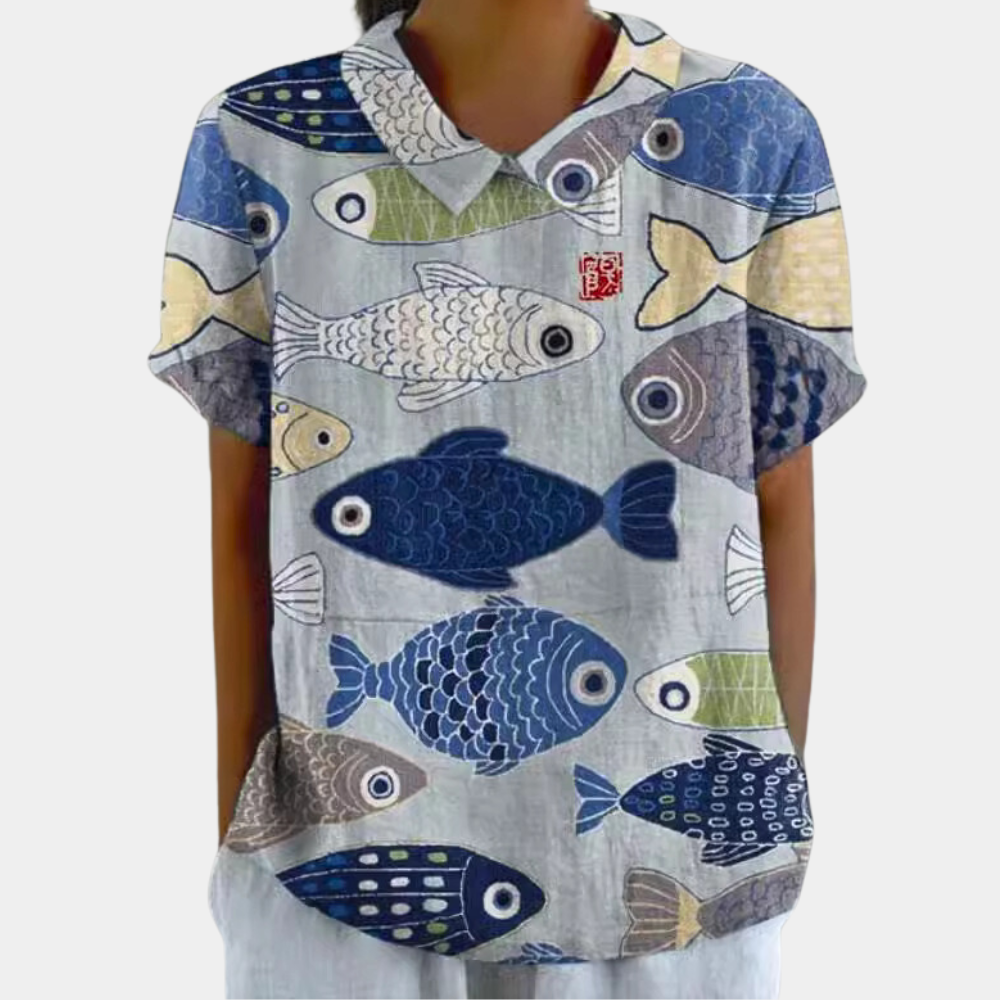 Vibrant and elegant women's blouse for a casual look