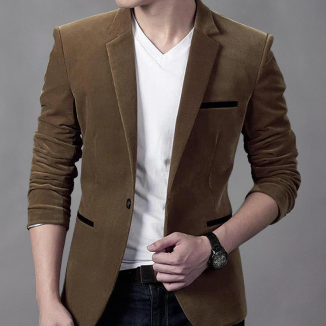 Blazer chic da uomo in blu raffinato
