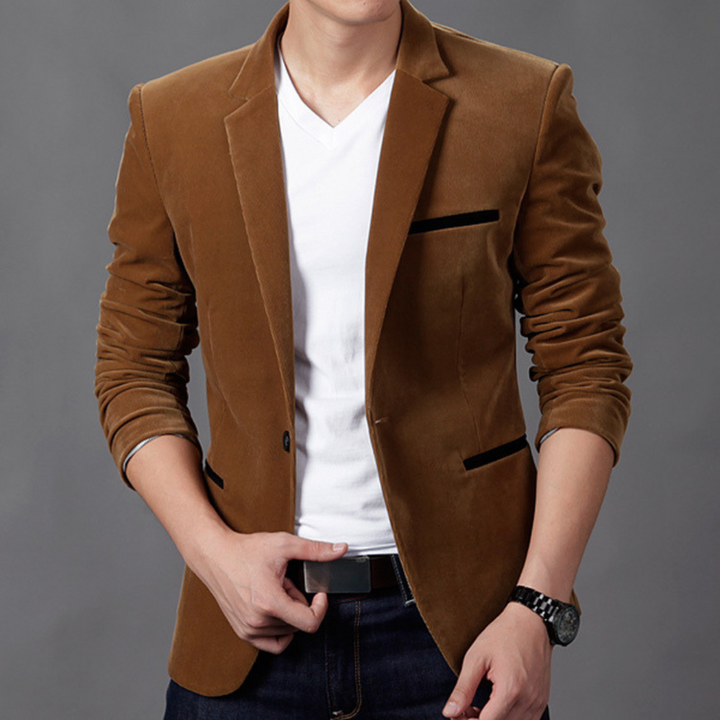 Blazer chic da uomo in blu raffinato