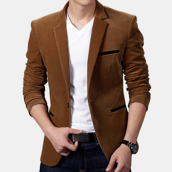 Blazer chic da uomo in blu raffinato