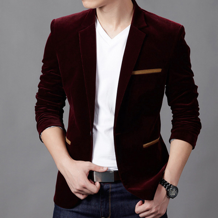 Blazer chic da uomo in blu raffinato