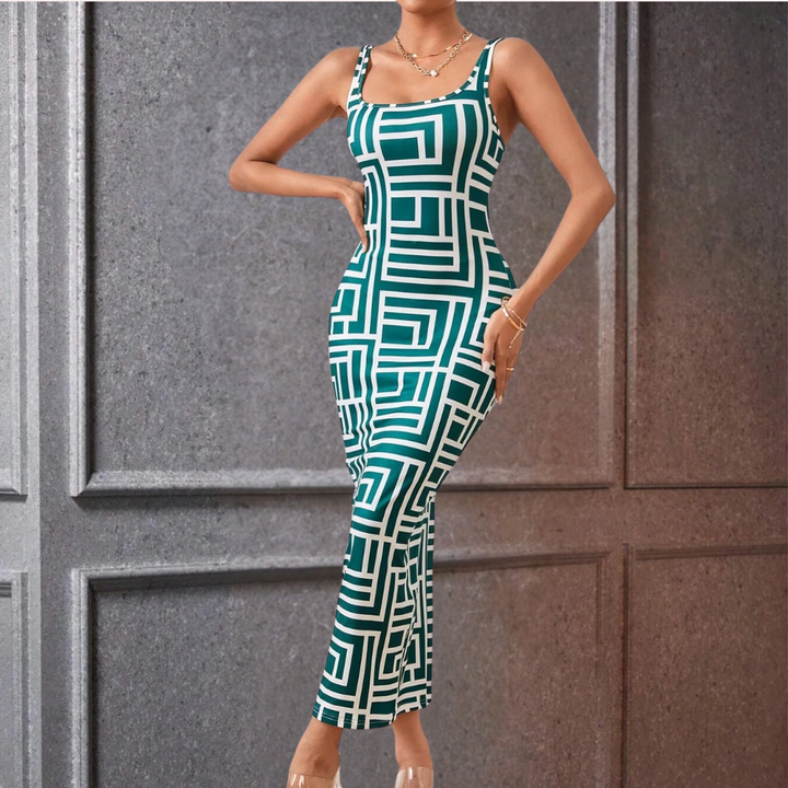 Vestido bodycon geométrico elegante de Elsa