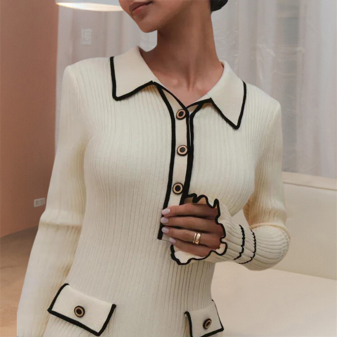Elegant long-sleeve women's dress for a timeless look