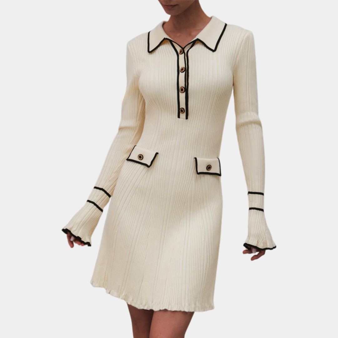 Elegant long-sleeve women's dress for a timeless look