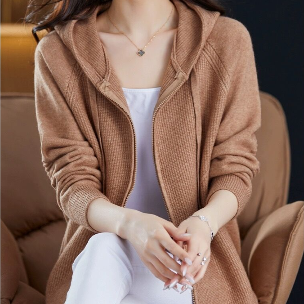 Danika - Cardigan con cappuccio da donna per un comfort totale