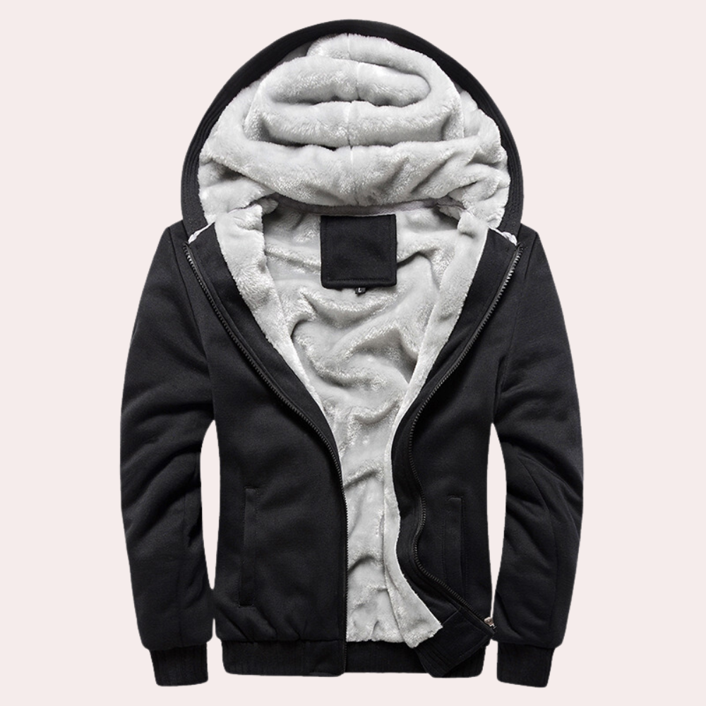 Kari - Chaqueta con capucha elegante de peluche para hombre