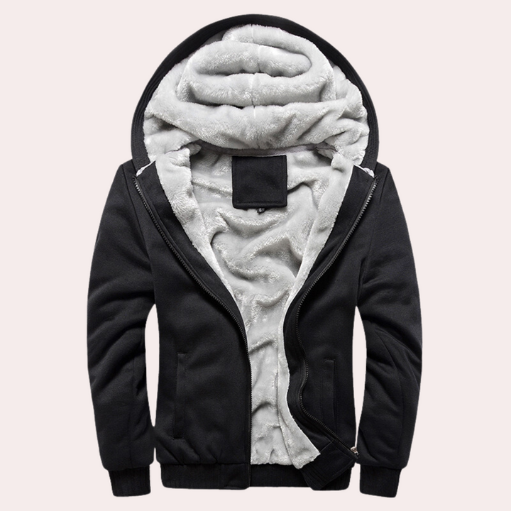 Kari - Chaqueta con capucha elegante de peluche para hombre