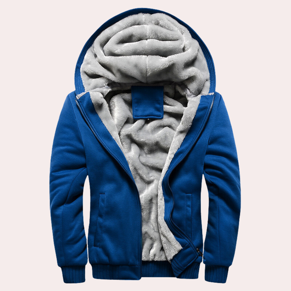 Kari - Chaqueta con capucha elegante de peluche para hombre