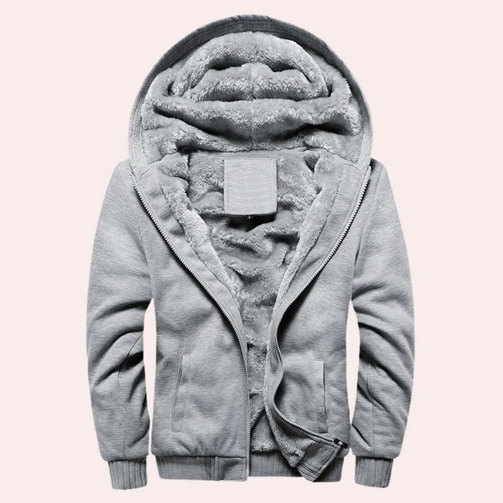 Kari - Chaqueta con capucha elegante de peluche para hombre