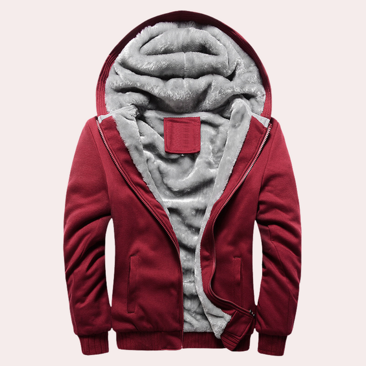 Kari - Chaqueta con capucha elegante de peluche para hombre