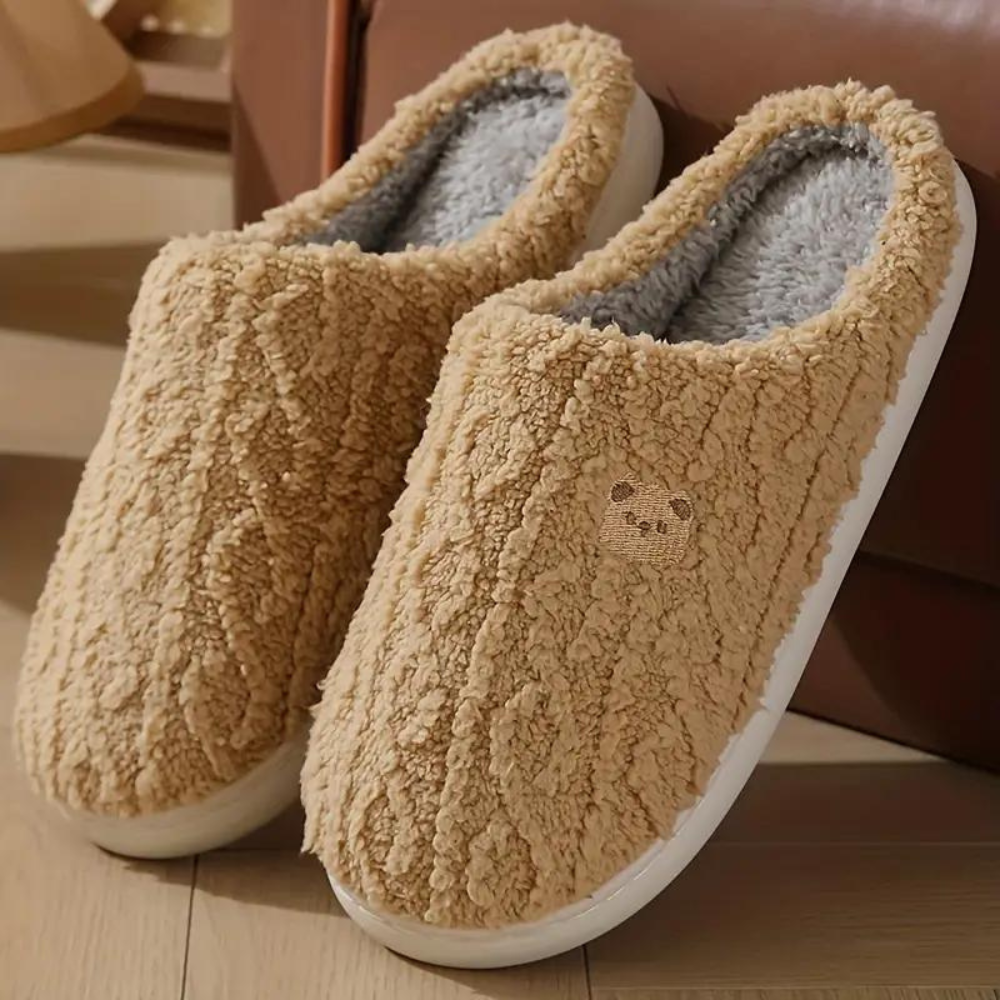 FAUSTINE - Pantuflas de lujo para mujer para un invierno acogedor con suela extra suave