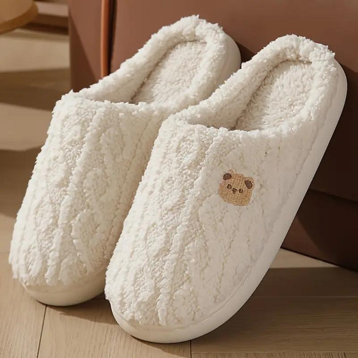 FAUSTINE - Pantuflas de lujo para mujer para un invierno acogedor con suela extra suave
