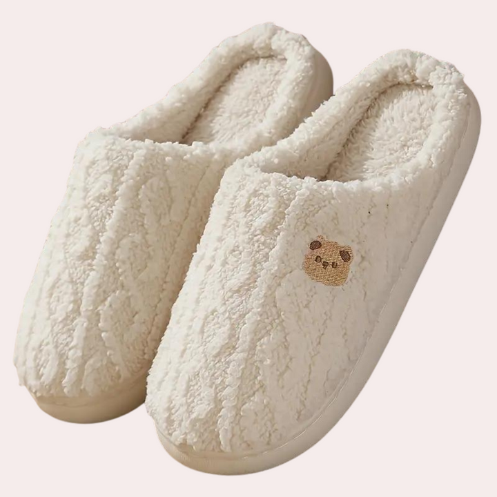 FAUSTINE - Pantuflas de lujo para mujer para un invierno acogedor con suela extra suave