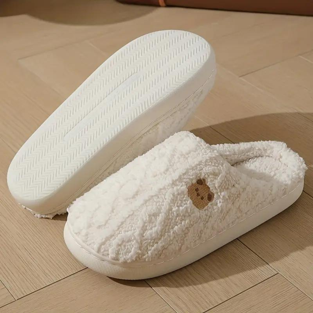 FAUSTINE - Pantuflas de lujo para mujer para un invierno acogedor con suela extra suave